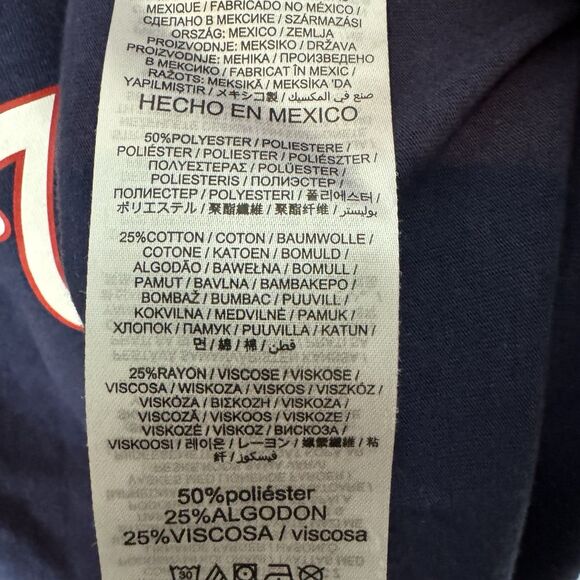 Washington‎ Nationals Shirt Men’s M Blue Nike MLB Authentic 3/4 Sleeve Baseball - Picture 4 of 8